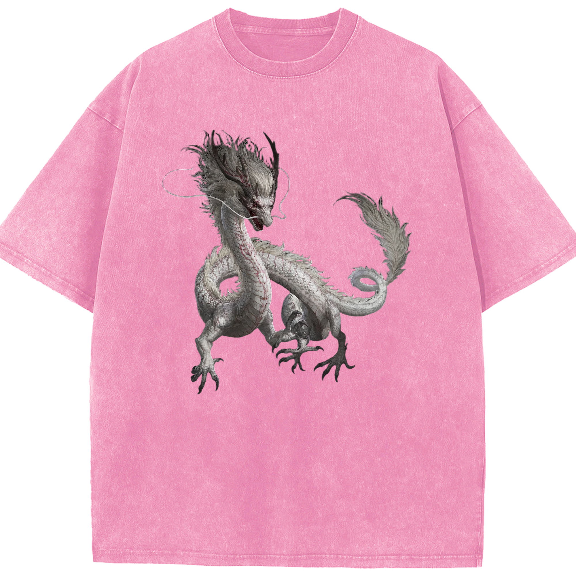 （画像用） Ne Zha 2 ナタ 魔童の大暴れ 綿100% ヴィンテージ風 半袖Tシャツ（フロントプリント）